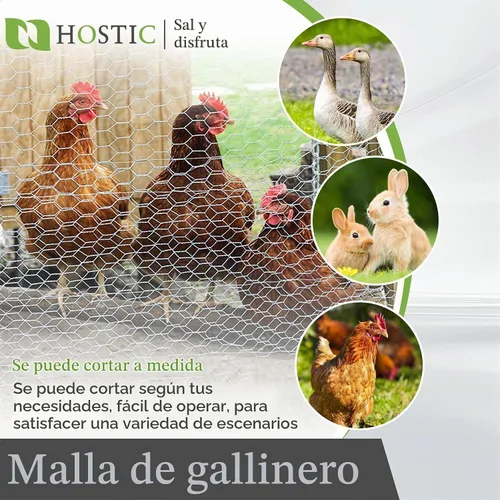 Vista 6 de HOSTIC 6 pies x 150 pies de malla de alambre de pollo de 2 pulgadas, malla hexagonal galvanizada para valla de jardín de aves de corral