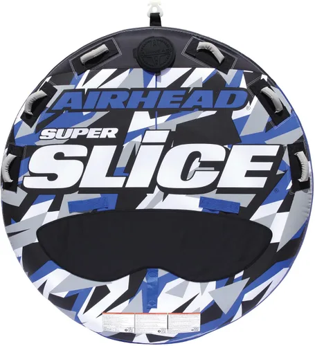 Vista 9 de Airhead Slice Towable 2-4 Rider Models, Tube for Boating and Water Sports, Heavy Duty Full Nylon Cover with Zipper, EVA Foam Pads, and Patented