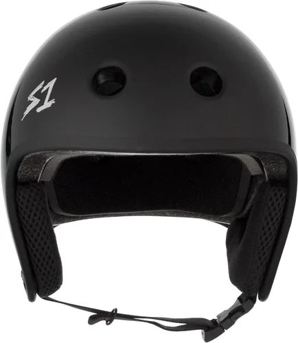Vista 3 de S1 - Casco retro Lifer para skate, BMX y patinaje sobre ruedas Brillo negro