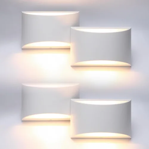 Vista 10 de Aipsun Aplique de Pared de Latón Cepillado Luces de Pared Interiores con Cableado Directo 1 Paquete Luz de Montaje en Pared Hacia Arriba y Hacia