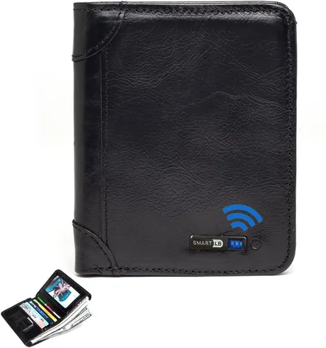 Vista 7 de 1 billetera inteligente para hombres, cartera de rastreador, tarjetero con rastreador, rastreador de tarjetas GPS, regalo de Navidad para hombres