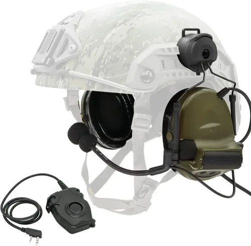 Vista 11 de COMTA 2 auriculares tácticos con U94 PTT 2pines, para airsoft, caza, al aire libre, auriculares con cancelación de ruido