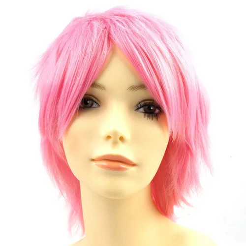 Vista 10 de Modernfairy Dark Orange Wig Short Anime Halloween Wigs for Men Women