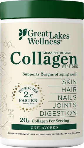 Vista 9 de Great Lakes Wellness Polvo de Péptidos de Colágeno para Piel, Cabello, Uñas, Articulaciones y Digestión - Sin Sabor - Disolución Rápida Hidrolizado