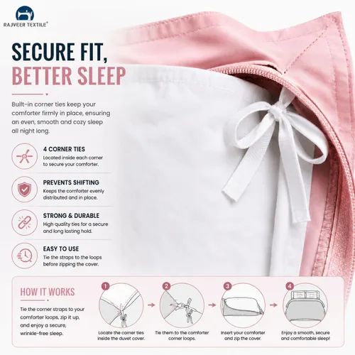 Vista 6 de Juego de cama de 5 piezas, 100% algodón egipcio de 600 hilos, fundas de almohada y sábana bajera con bolsillo extra profundo, ropa de cama suave