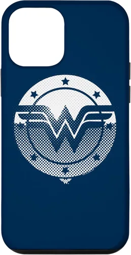 Vista 16 de Wonder Woman Funda con logotipo de escudo de medio tono para iPhone 17