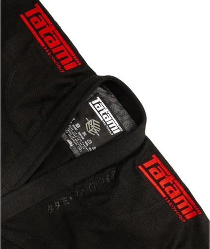 Vista 6 de Tatami Fightwear Estilo Black Label Jiu Jitsu Gi para hombre con chaqueta de tejido perla premium de 550 GSM, pantalones BJJ y bolsa