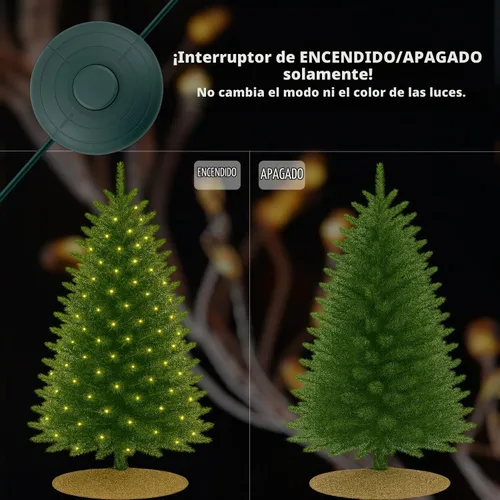 Vista 4 de Cable de alimentación Goodsby encendido/apagado para luces de árbol de Navidad, iluminación festiva, luz de cadena LED impermeable con conector