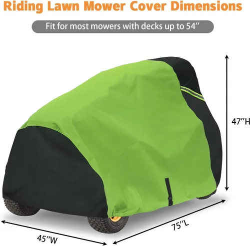 Vista 2 de Cubierta para tractor de césped impermeable, resistente y pesada, compatible con plataformas de cortacésped de hasta 54", poliéster Oxford 600D