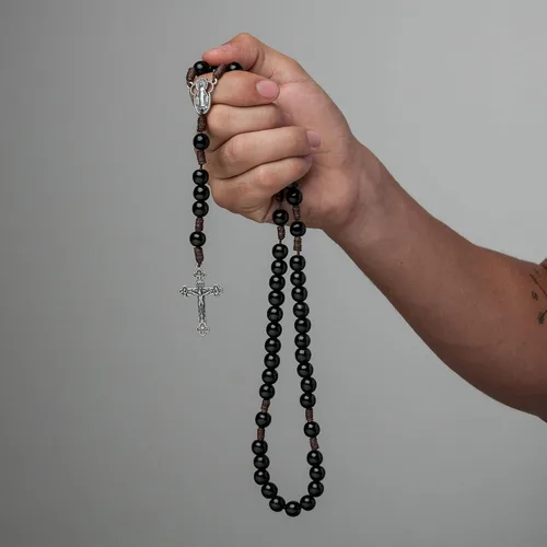 Vista 19 de Intercession Rosario de madera maciza hecho a mano Nuestro Padre Sagrado