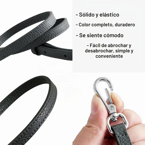 Vista 5 de Jiesinlov Correa de Hombro de Cuero para Bolso de Repuesto, Kit de Conversión Ajustable para Bandolera Compatible con Mini Bolso Antracita