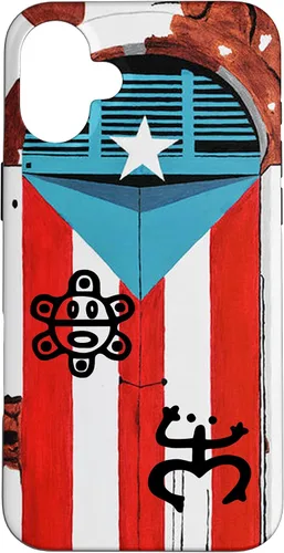 Vista 23 de Funda con diseño de bandera de Puerto Rico Coqui Sun Taíno, Boricua Pride Cover Case para iPhone 17