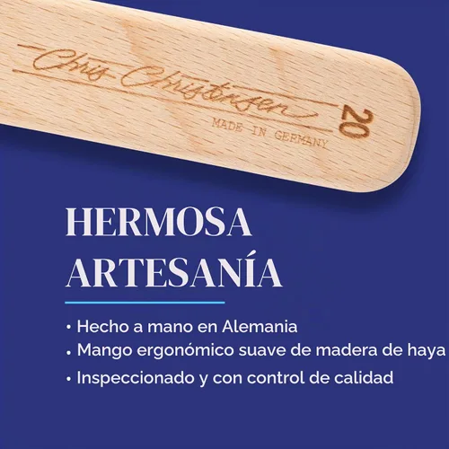 Vista 7 de Cepillo para perros Chris Christensen, 14.6 cm x 3.2 cm Little Wonder Pin Brush (20mm), Serie Original, Asea como un profesional, pines de acero