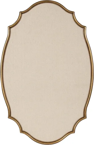 Vista 8 de Kate and Laurel Leanna - Tablón de anuncios decorativo de metal festoneado, 24 x 36 pulgadas, dorado; tablero de anuncios ovalado ovalado enmarcado