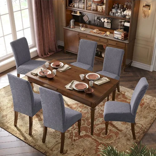 Vista 51 de Fundas impermeables para sillas de comedor, fundas elásticas para sillas Parsons, para comedor, cocina, funda protectora para silla de comedor