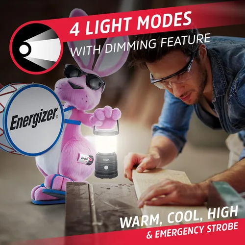 Vista 4 de ENERGIZER Linterna LED X1500 (paquete de 2), luces de tienda de campaña resistentes al agua IPX4, linternas superbrillantes alimentadas por batería