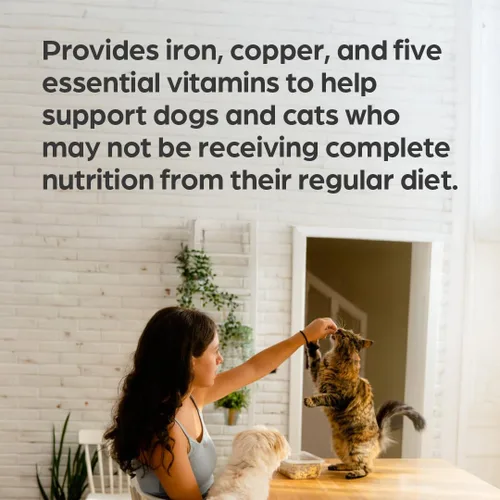 Vista 3 de Suplemento líquido de vitaminas y minerales para perros y gatos, sabor a hígado de res, 4 onzas