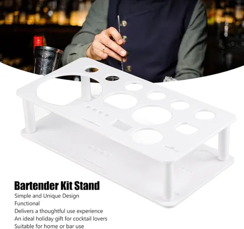 Vista 5 de Tender Kit de soporte, juego de coctelera, kit de bebida mixta para hacer bebidas mixtas, ahorro de espacio (grande)