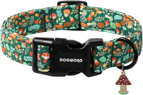 Vista 17 de DOGWONG Collar de perro de San Valentín, collar de perro con estampado de corazones para perros grandes, lindos collares de primavera, hembra