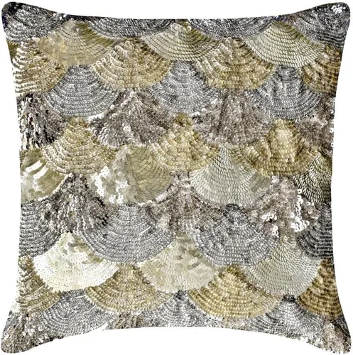 Vista 22 de The HomeCentric Funda de almohada personalizada, color plateado de 12 x 12 pulgadas, fundas de almohada de arpillera, enrejado y celosía y almohadas