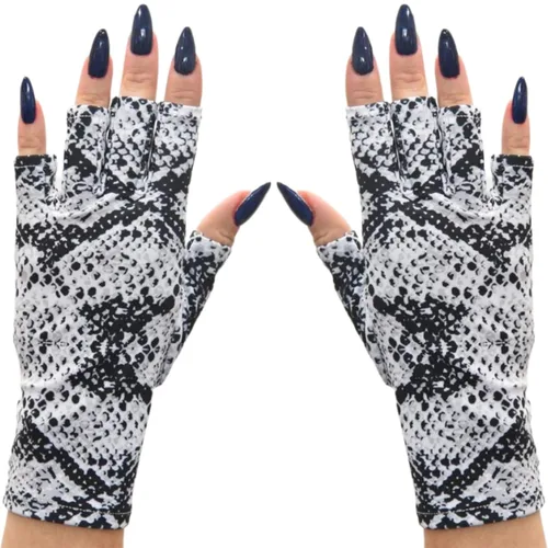 Vista 27 de ManiGlovz - Guantes de uñas originales con protección UPF 50+ UV Manicura de gel y guantes anti UV sin dedos para mujeres Se pueden utilizar