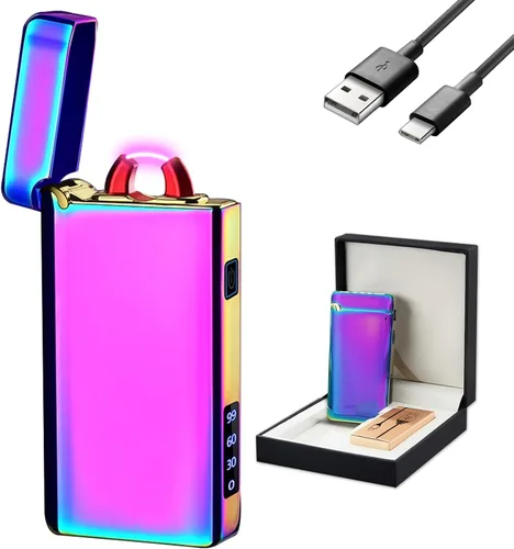Vista 13 de GADATOP Encendedores eléctricos de plasma de arco, encendedor recargable por USB, a prueba de viento, sin llama, con batería de alta potencia