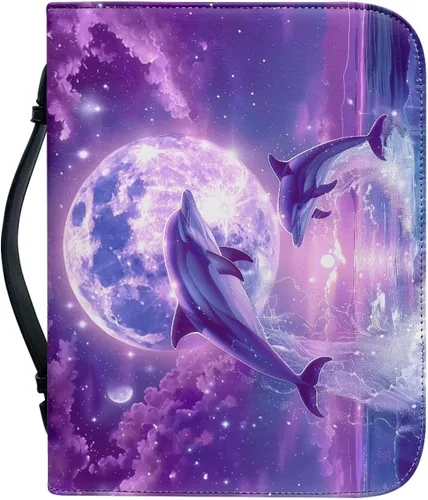 Vista 25 de TODIYADDU Cubierta de la Biblia Personalizable Personalizable PU Biblia Protector Libro Cubierta de la Biblia Bolsa de asas