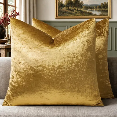 Vista 69 de GIGIZAZA Juego de 2 fundas de almohada decorativas de terciopelo burdeos de Borgoña