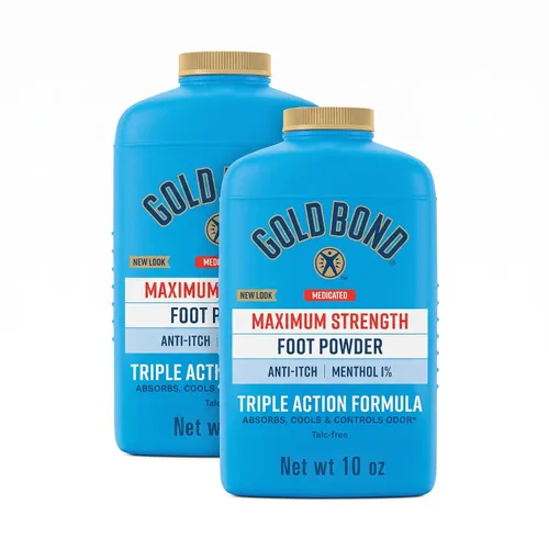 Vista 7 de Gold Bond Polvo para pies medicado 4 oz., Control de olor y alivio de la picazón de máxima potencia