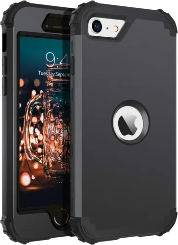 Vista 26 de BENTOBEN Funda para iPhone SE 2022 y iPhone SE 2020, resistente 3 en 1, cuerpo completo, resistente, a prueba de golpes, híbrida de policarbonato
