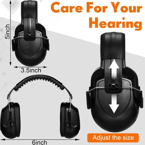 Vista 2 de Yunsailing Auriculares de reducción de ruido NRR 28dB Protección auditiva Orejeras Protección Auriculares para Disparo Construcción