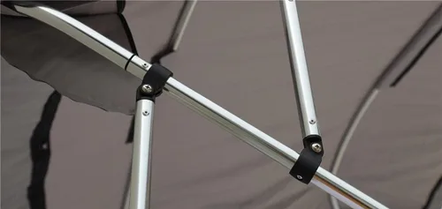 Vista 5 de Parte superior Bimini de aluminio gris claro de 3 arcos compatible con Monterey 248 LS MONTURA CUDDY para modelos años 2002-2006