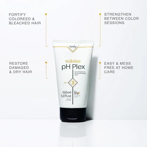 Vista 2 de Tratamiento nutritivo de mascarilla capilar pH Plex, fortalece el cabello entre la coloración y el blanqueo, resultados de calidad de salón en casa