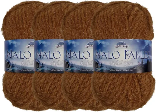 Vista 53 de JubileeYarn Halo Fables Yarn - 100g/Skein Bulky Polyester - North Wind Sun - 2 Skeins