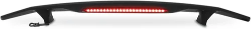 Vista 2 de Alerón universal para maletero de coche con tercera luz de freno estilo Negro mate