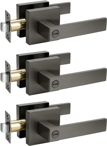Vista 169 de KNOBWELL - Juego de cerradura con 1 picaporte resistente para puertas de una cara, ideal para puertas interiores reversibles, 0.93 libras