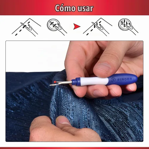 Vista 5 de SINGER Comfort Grip - Juego de rasquetas de costura, tapa de seguridad