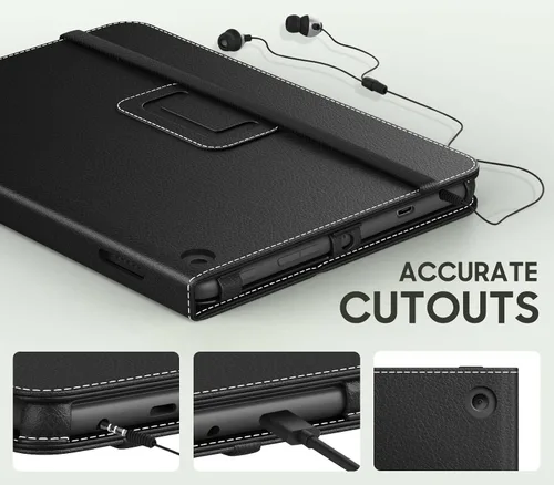 Vista 6 de MoKo - Funda compatible con la tablet Kindle Fire HD 8 y 8 Plus (10ª generación, versión de 2020), funda de soporte plegable y diseño delgado