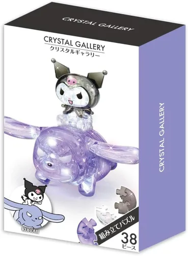 Vista 2 de Hanayama 38 piezas Crystal Gallery Sanrio Kuromi 3D Puzzle