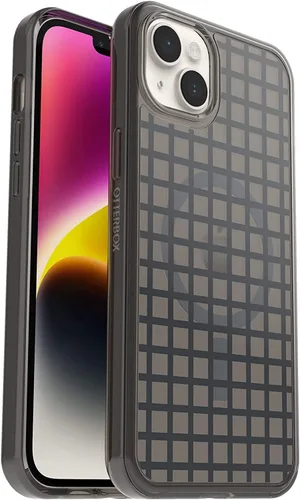 Vista 24 de OtterBox Symmetry - Funda con MagSafe para iPhone 14 Plus (SOLAMENTE), embalaje no minorista - Rosa translúcido transparente (Polvo de Hada)