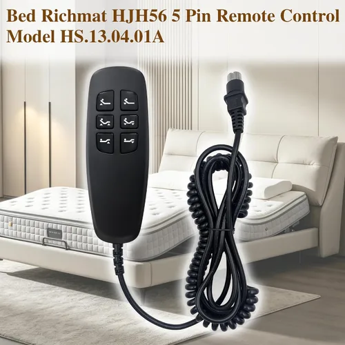 Vista 3 de Cama Richmat HJH56 5 Pin Macho Cable Control Remoto Reemplazo para LINENSPA Cama Ajustable