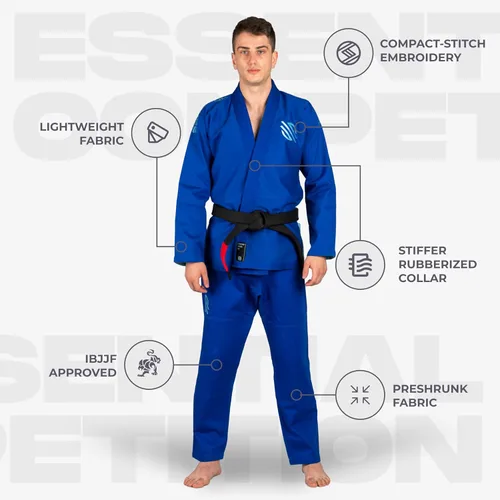 Vista 4 de Sanabul Essentials V.2 Ultra Light BJJ Jiu Jitsu Gi (ver guía especial de tallas)