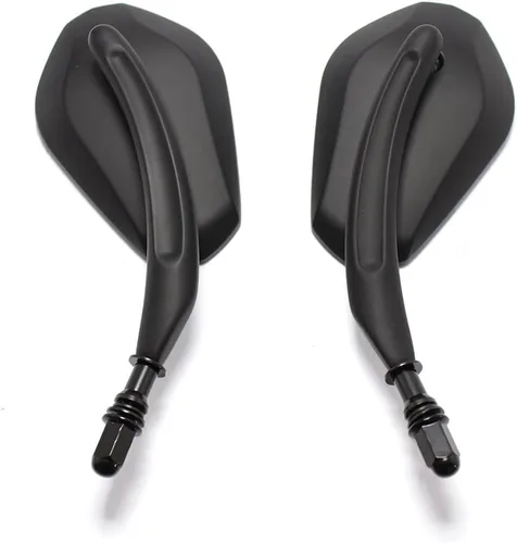 Vista 5 de Espejos retrovisores laterales negros para motocicleta Harley Davidson Road King Road Glide