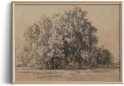Vista 12 de Dibujo de Edificios de Ciudad en Estilo Rústico en Gris - Grabado de Arquitectura Urbana en Poster - Arte de Pared Vintage de Granja - Bosquejo Gris