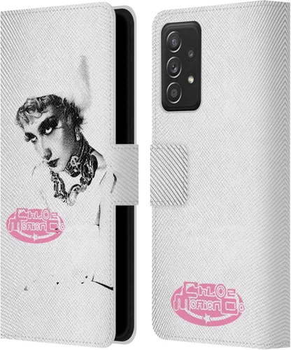 Vista 9 de Head Case Designs Officially Licensed Chloe Moriondo Album Graphics Leather Wallet Case Compatible with Samsung Galaxy A53 5G (2022)