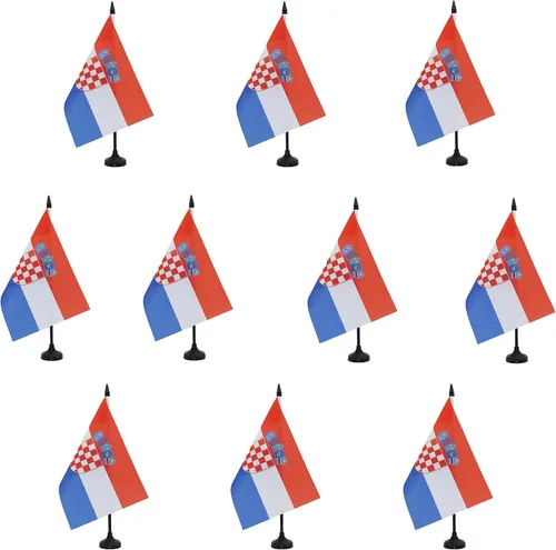 Vista 191 de AZ FLAG Aland Table Flag 4x6 in 100D Polyester Plastic Base Indoor use Finnish 15x10 cm desk flag stitched finish with reinforced edges with