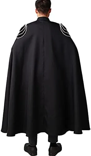 Vista 5 de COSDREAMER Capa de disfraz de bruja para hombre, capa medieval renacentista