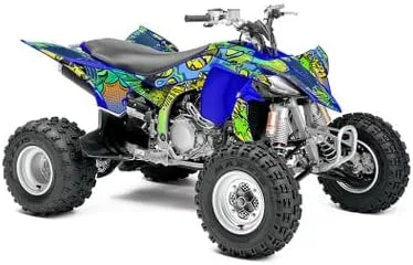 Vista 5 de All Years Raptor 350 Zany Blue Senge - Kit de gráficos compatible con Yamaha