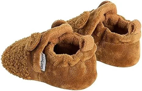 Vista 8 de Gerber Botines unisex con forro polar para bebé, antideslizantes, suaves, con orejas