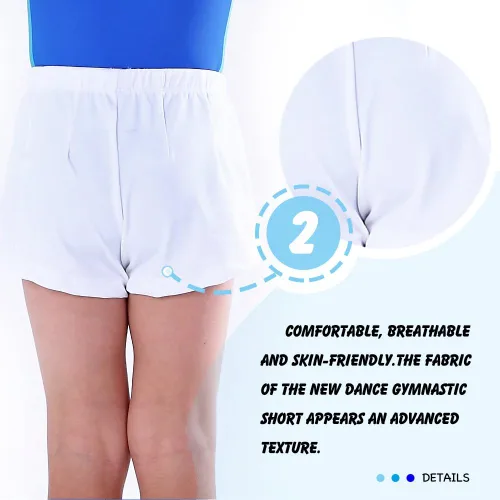 Vista 3 de NEW DANCE Pantalones cortos básicos de gimnasia para niño, pantalones cortos de baile para práctica de ballet y atletis